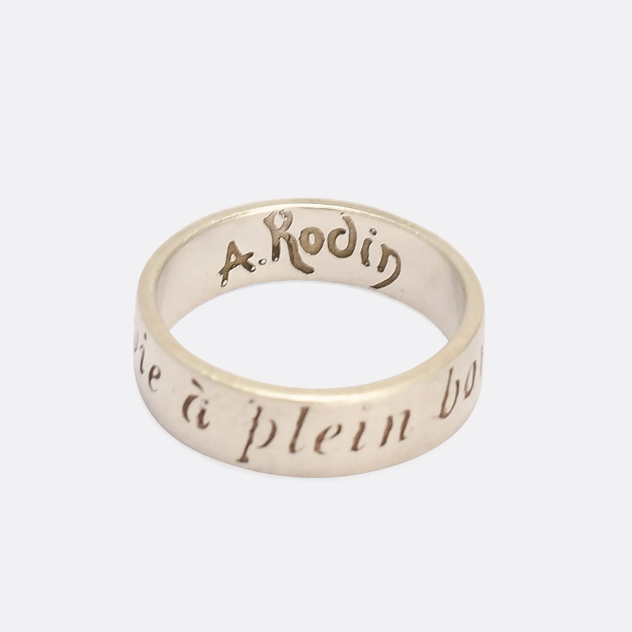 Vintage Silver "une vie à plein bord" A Rodin Ring