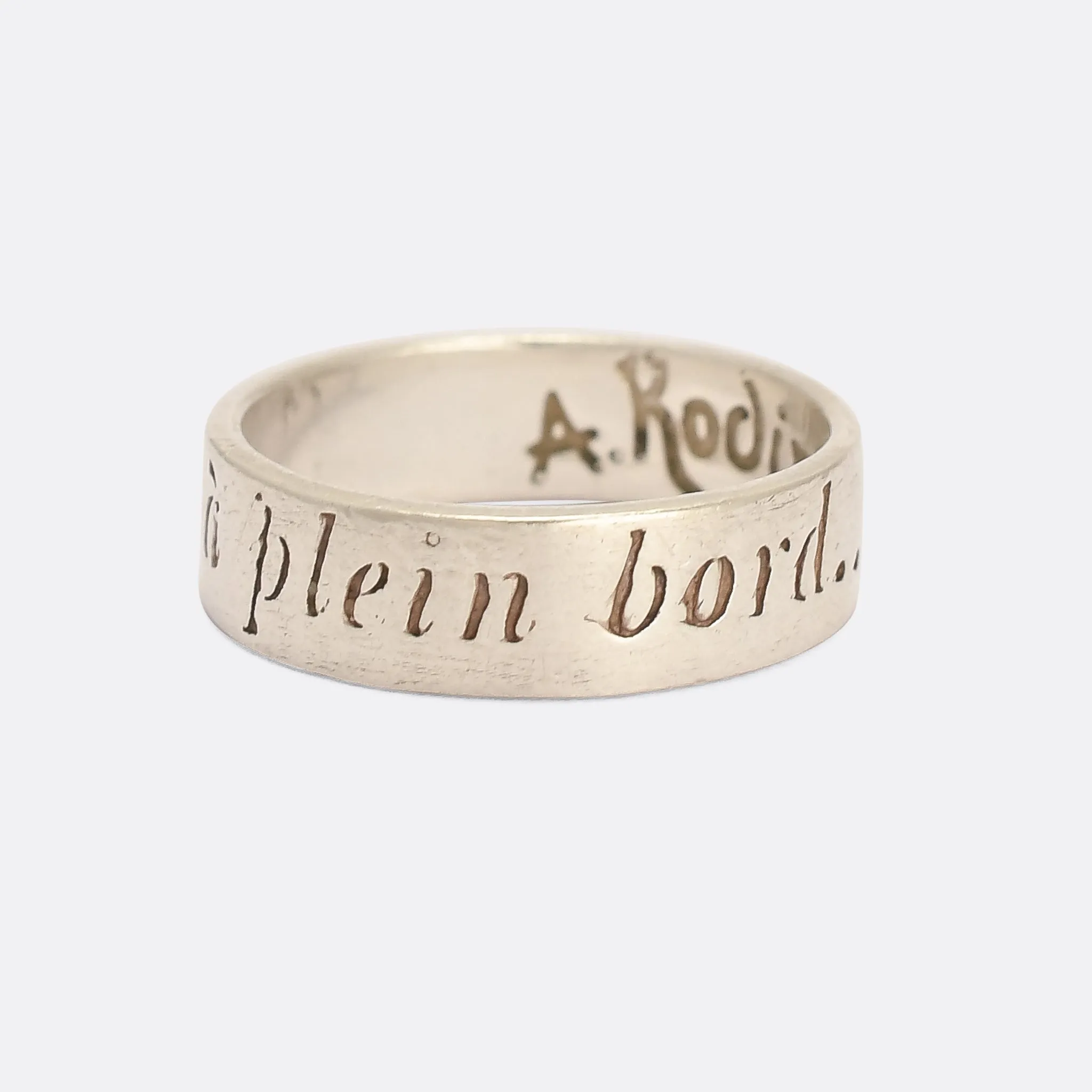 Vintage Silver "une vie à plein bord" A Rodin Ring