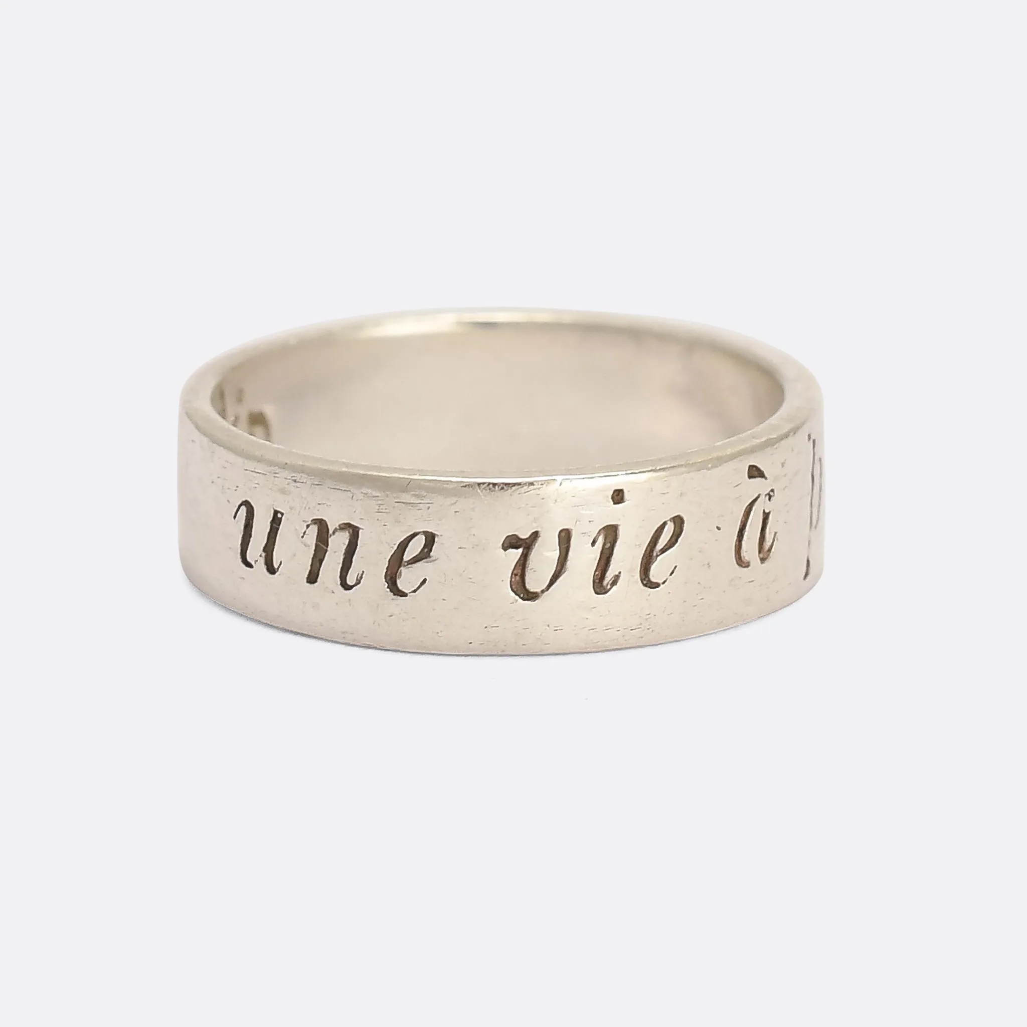 Vintage Silver "une vie à plein bord" A Rodin Ring