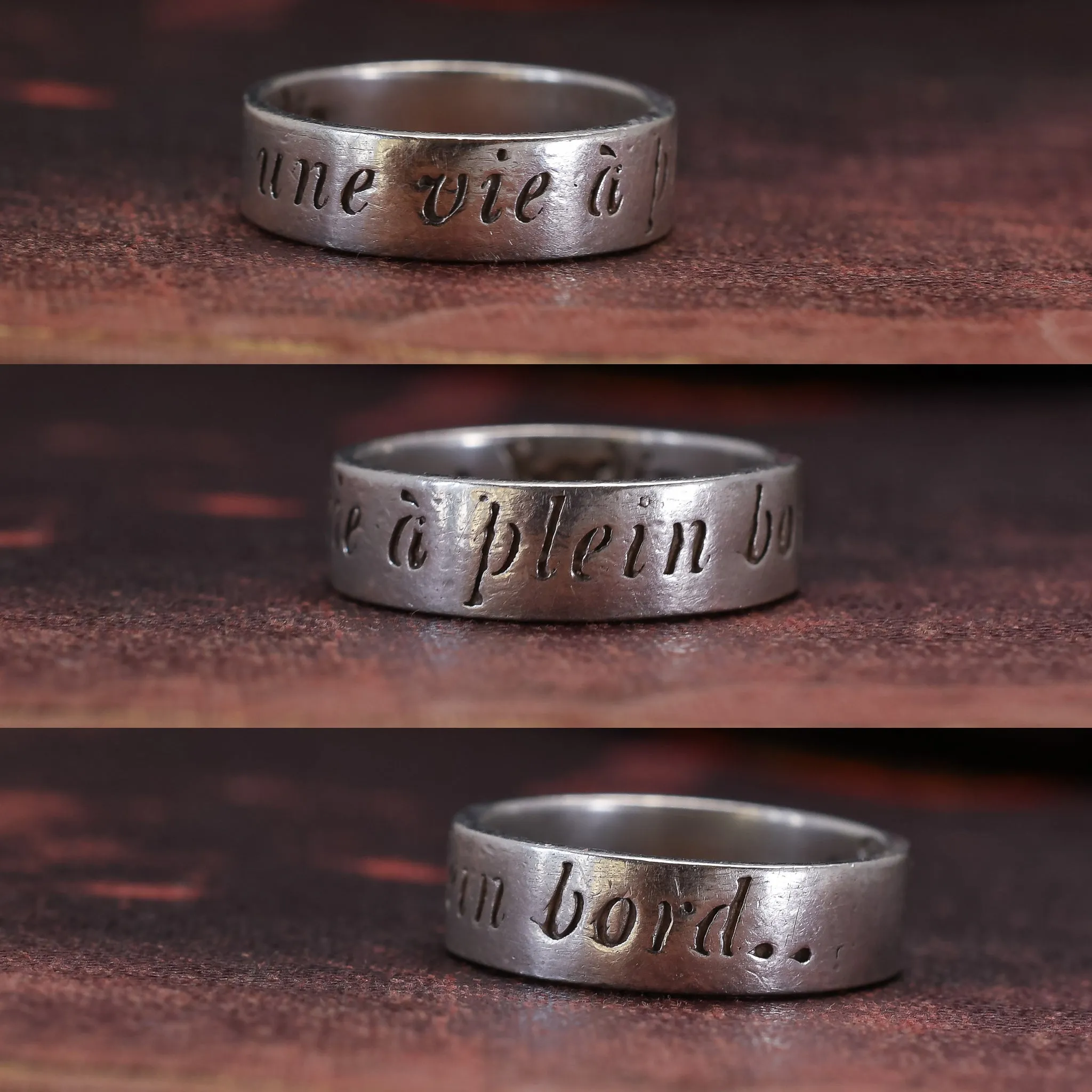 Vintage Silver "une vie à plein bord" A Rodin Ring