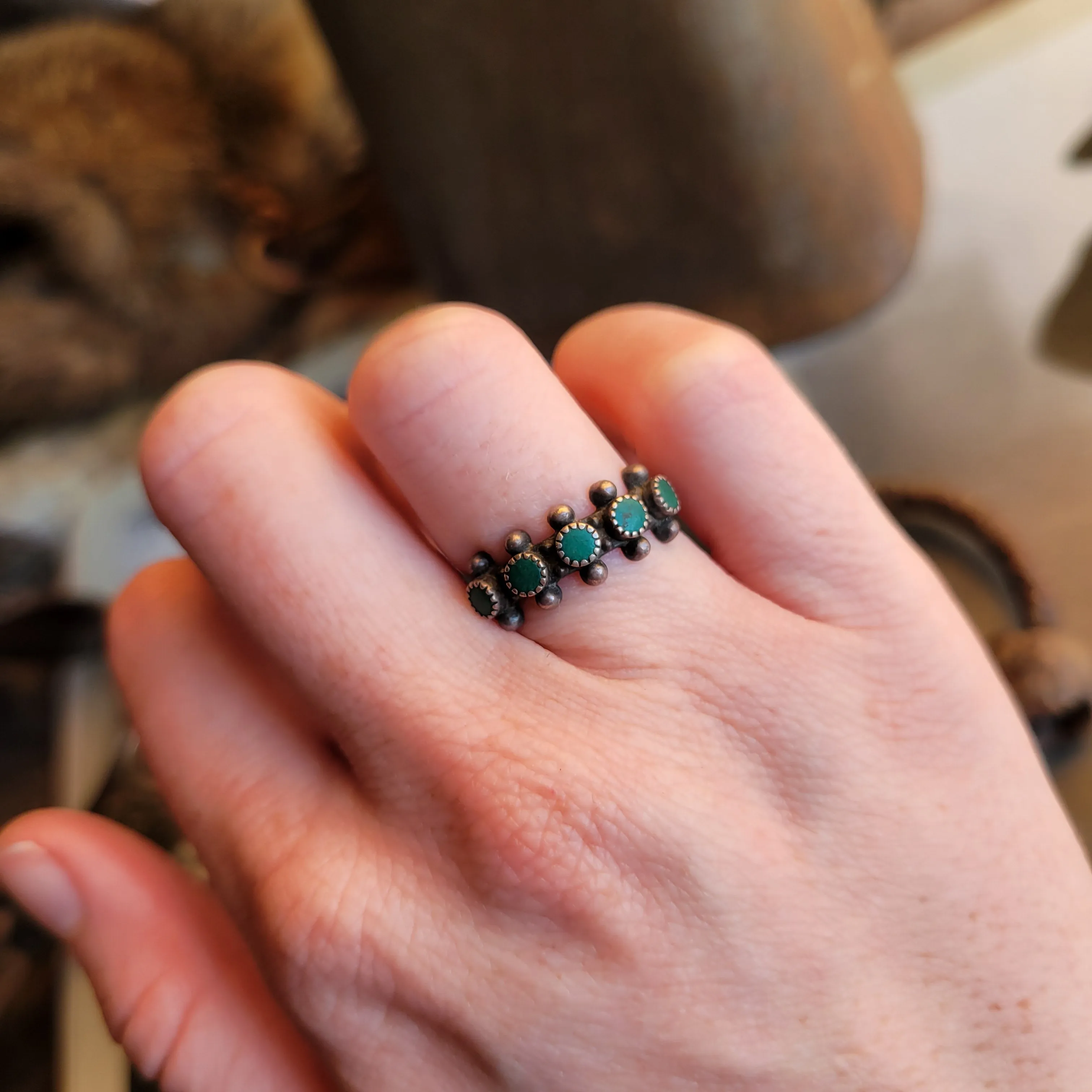 Vintage Stacker Row Ring - Sz 5