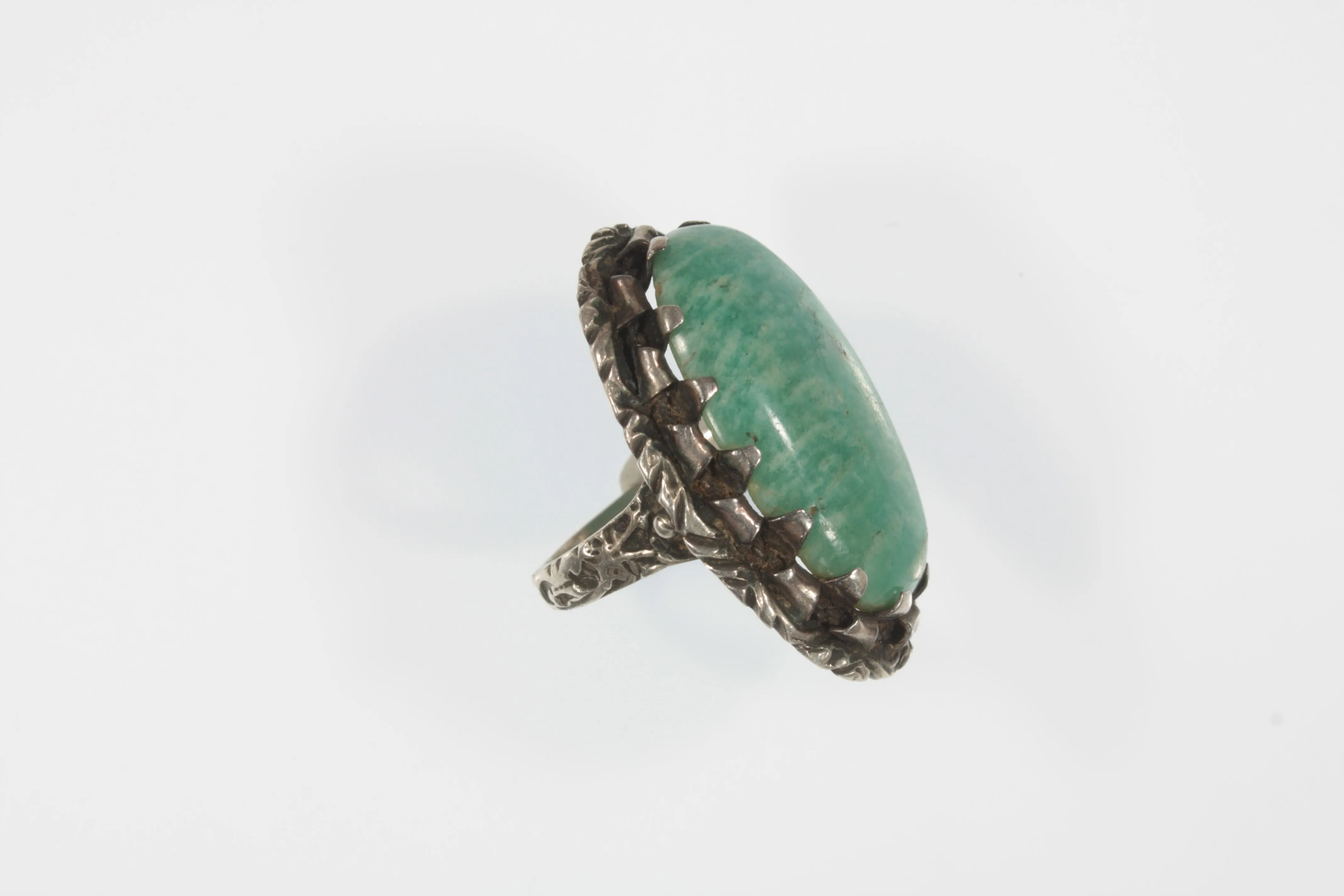 Vintage Sterling Silver Jasper Ring Size 5