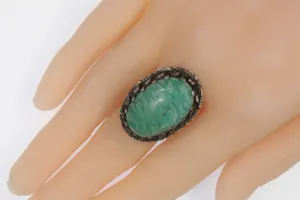 Vintage Sterling Silver Jasper Ring Size 5