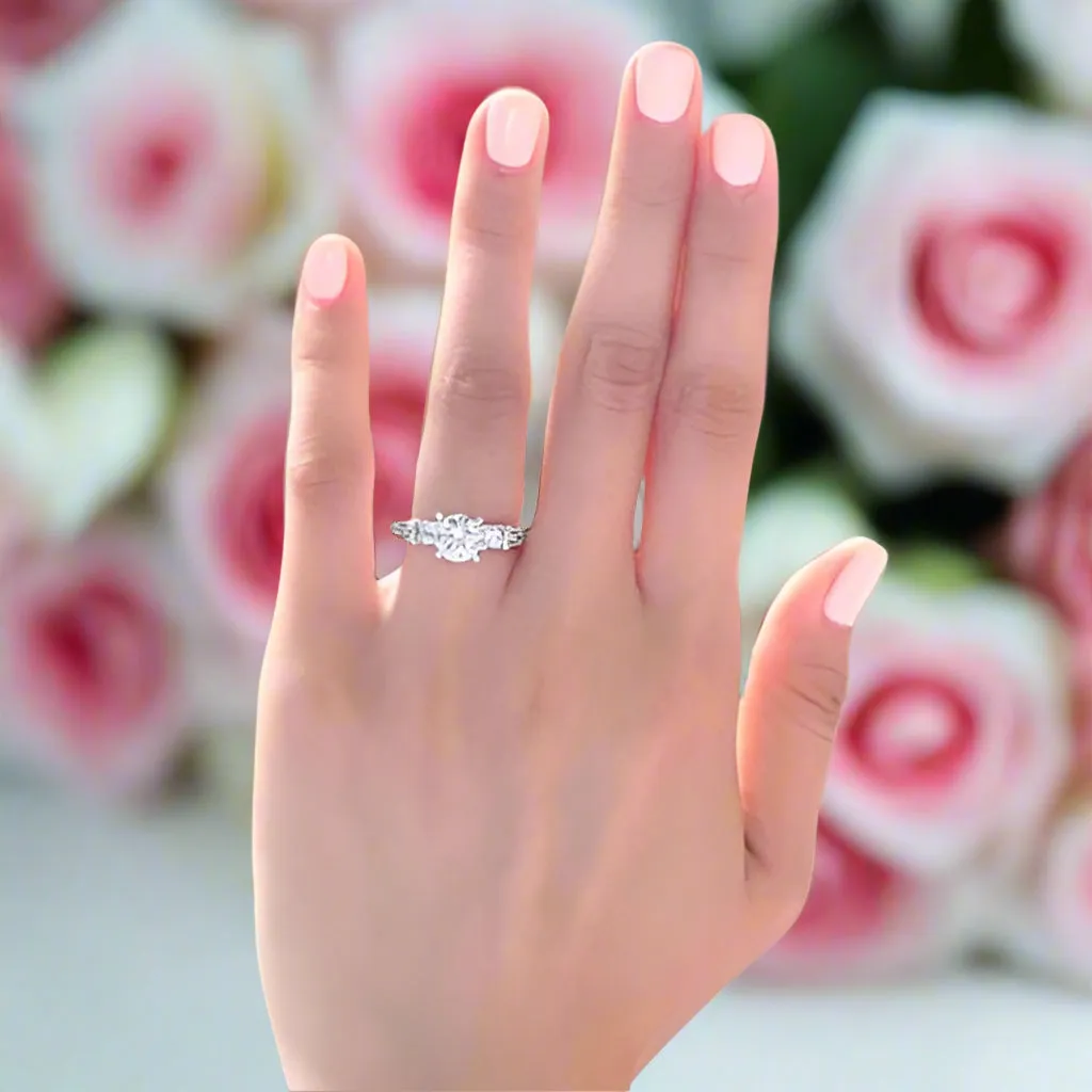 Vintage Style 1.25 ct Diamond Engagement Ring