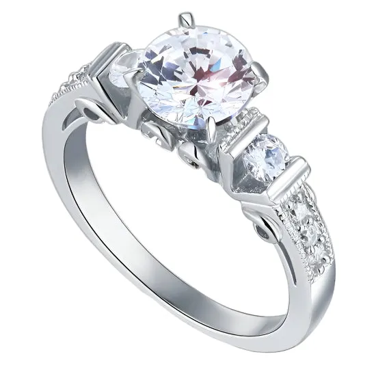 Vintage Style 1.25 ct Diamond Engagement Ring