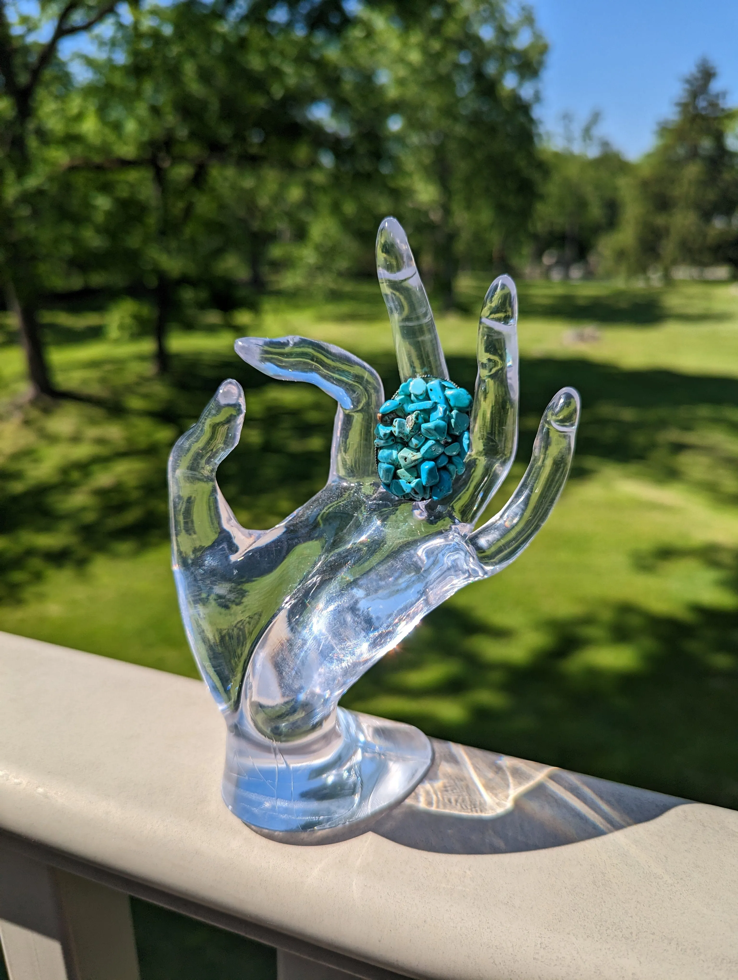 Vintage - Turquoise Chip Ring