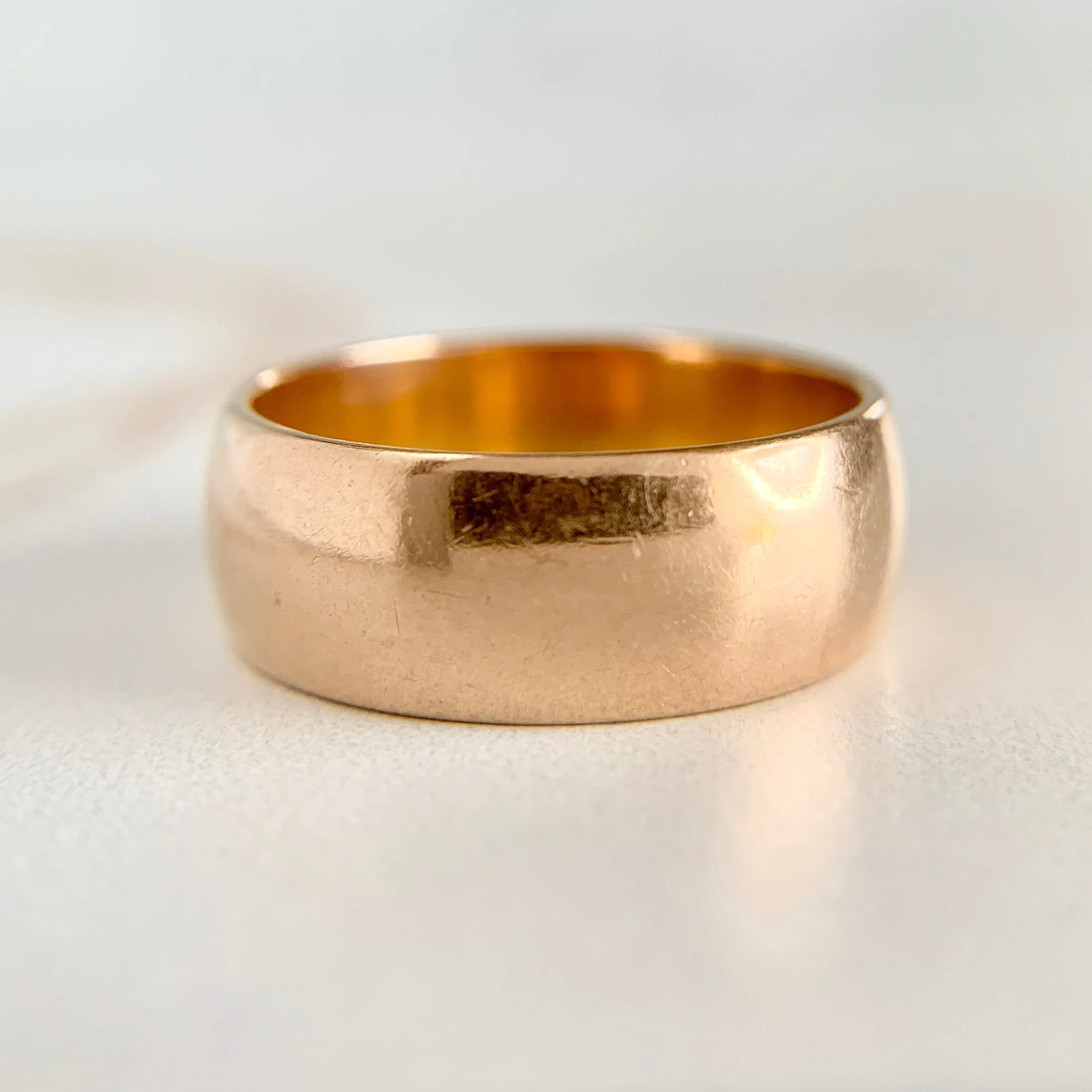 Vintage Wide Gold Band 14k