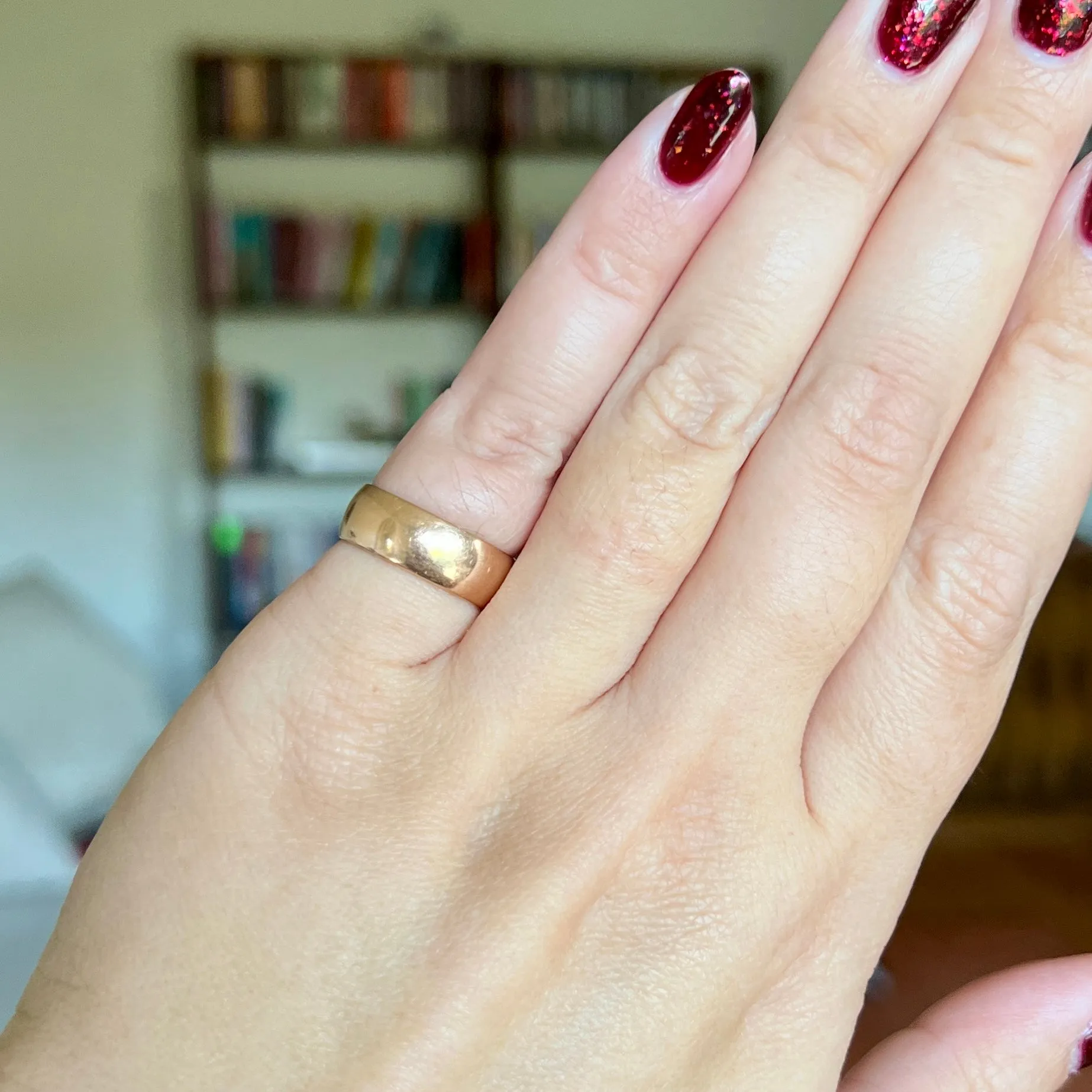 Vintage Wide Gold Band 14k