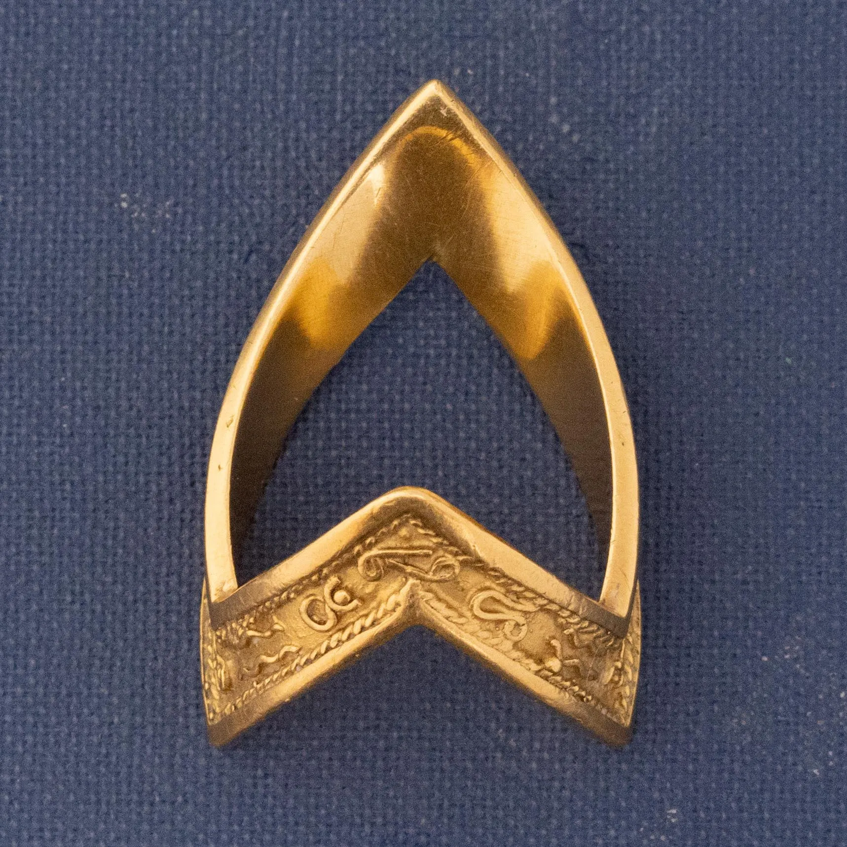 Vintage Zodiac V Ring
