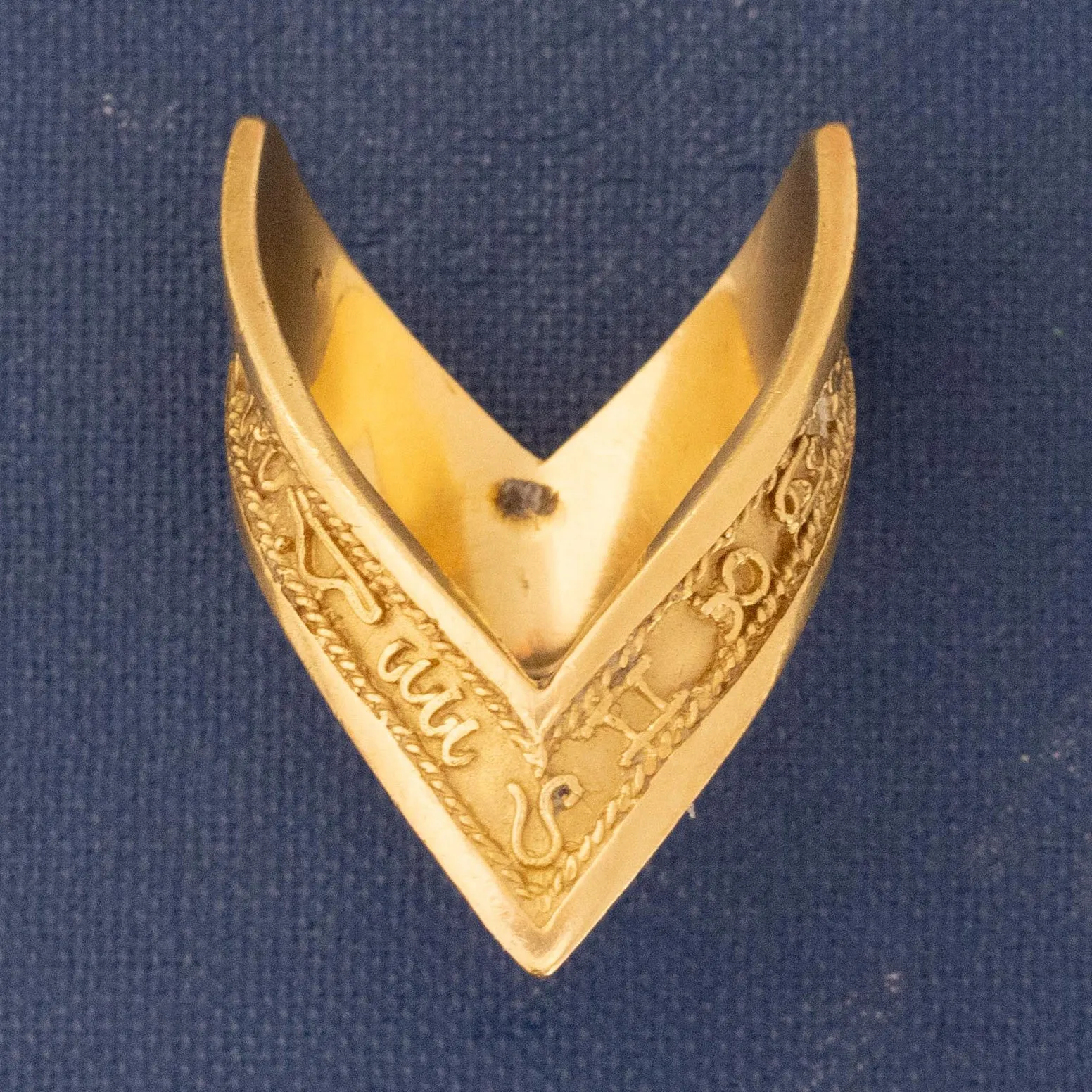 Vintage Zodiac V Ring