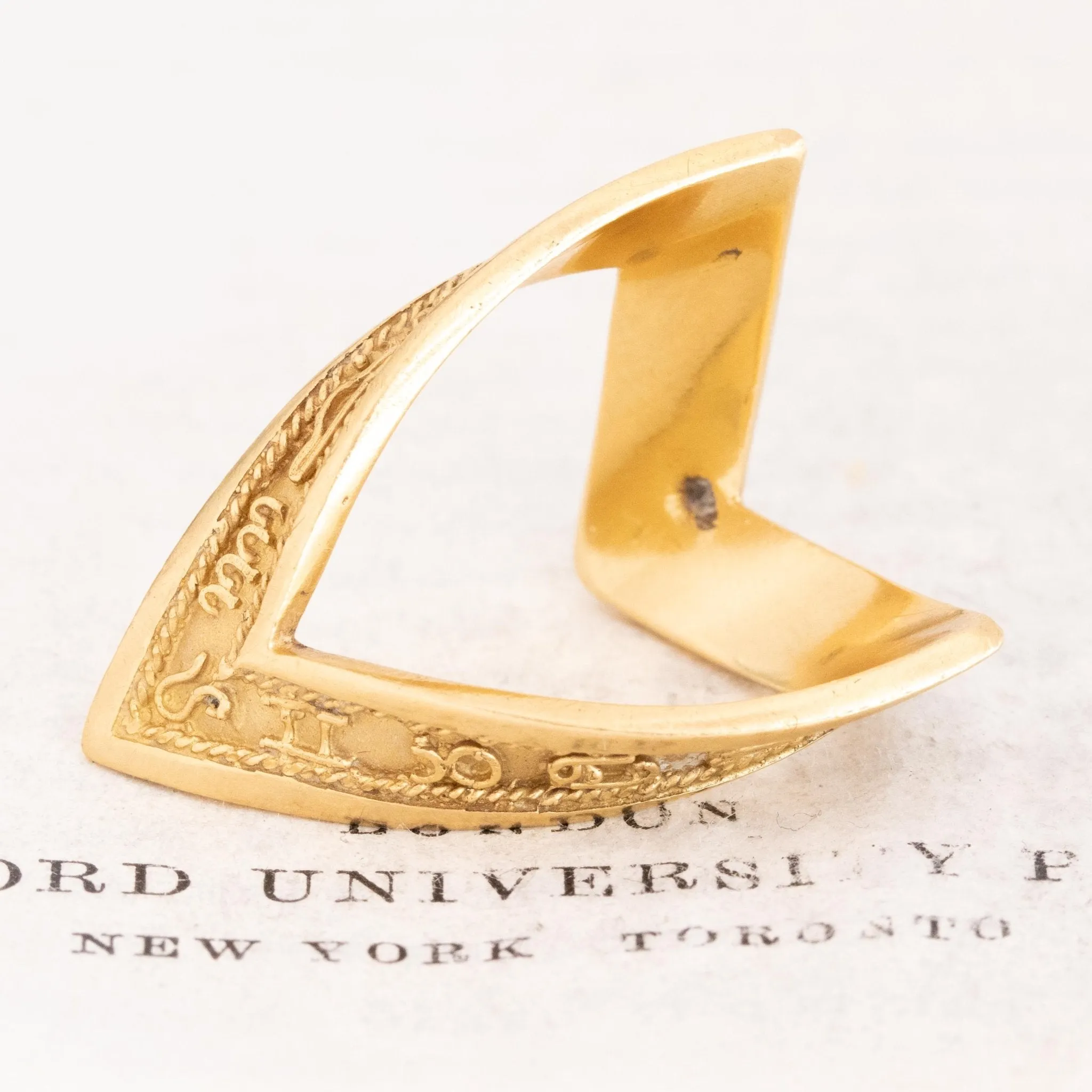 Vintage Zodiac V Ring