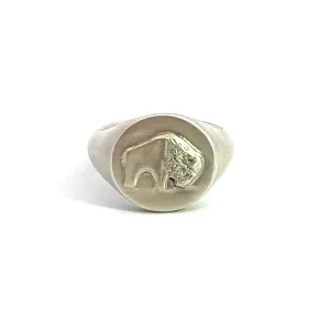 W&H Silver Buffalo Signet Ring