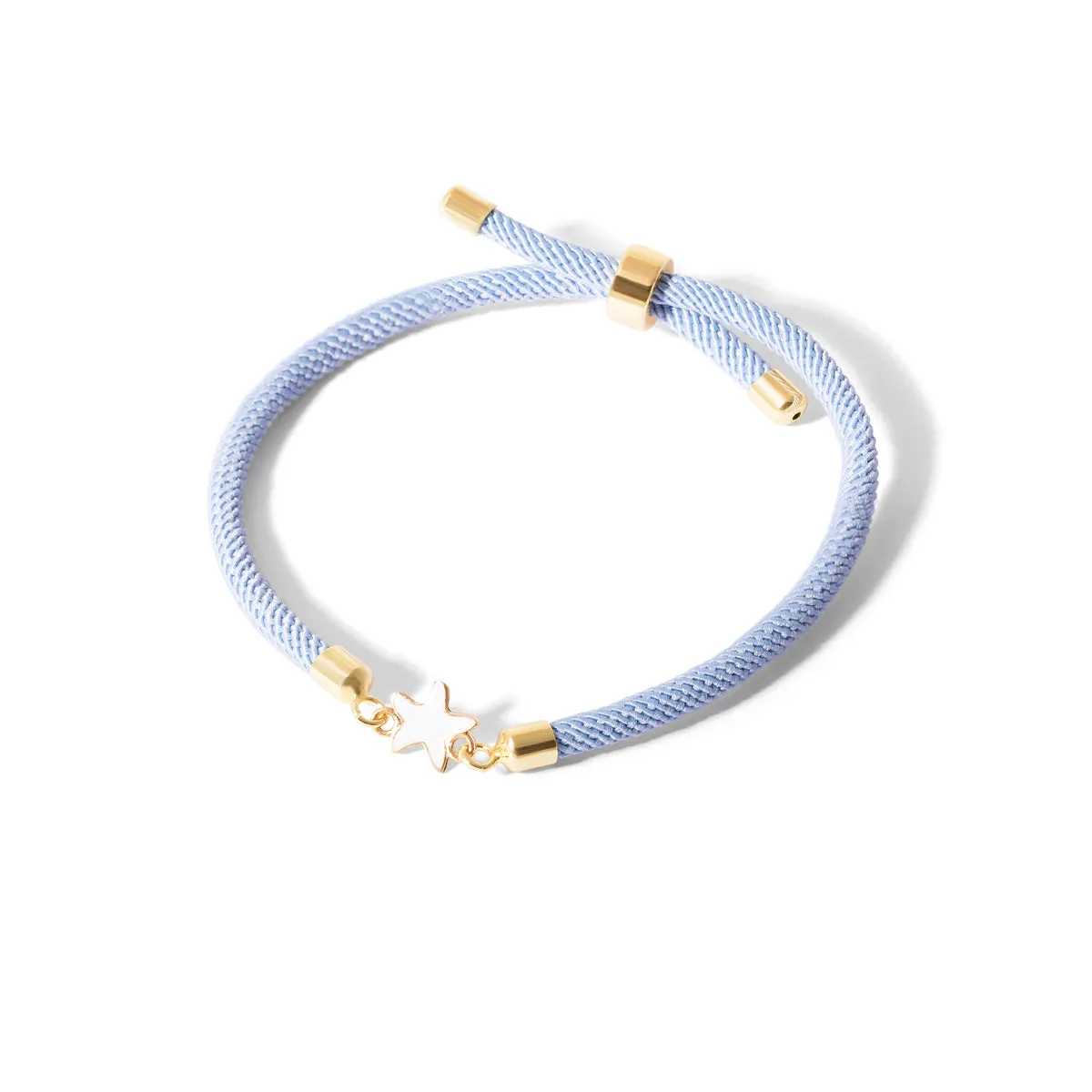 White Star Enamel Cord Bracelet