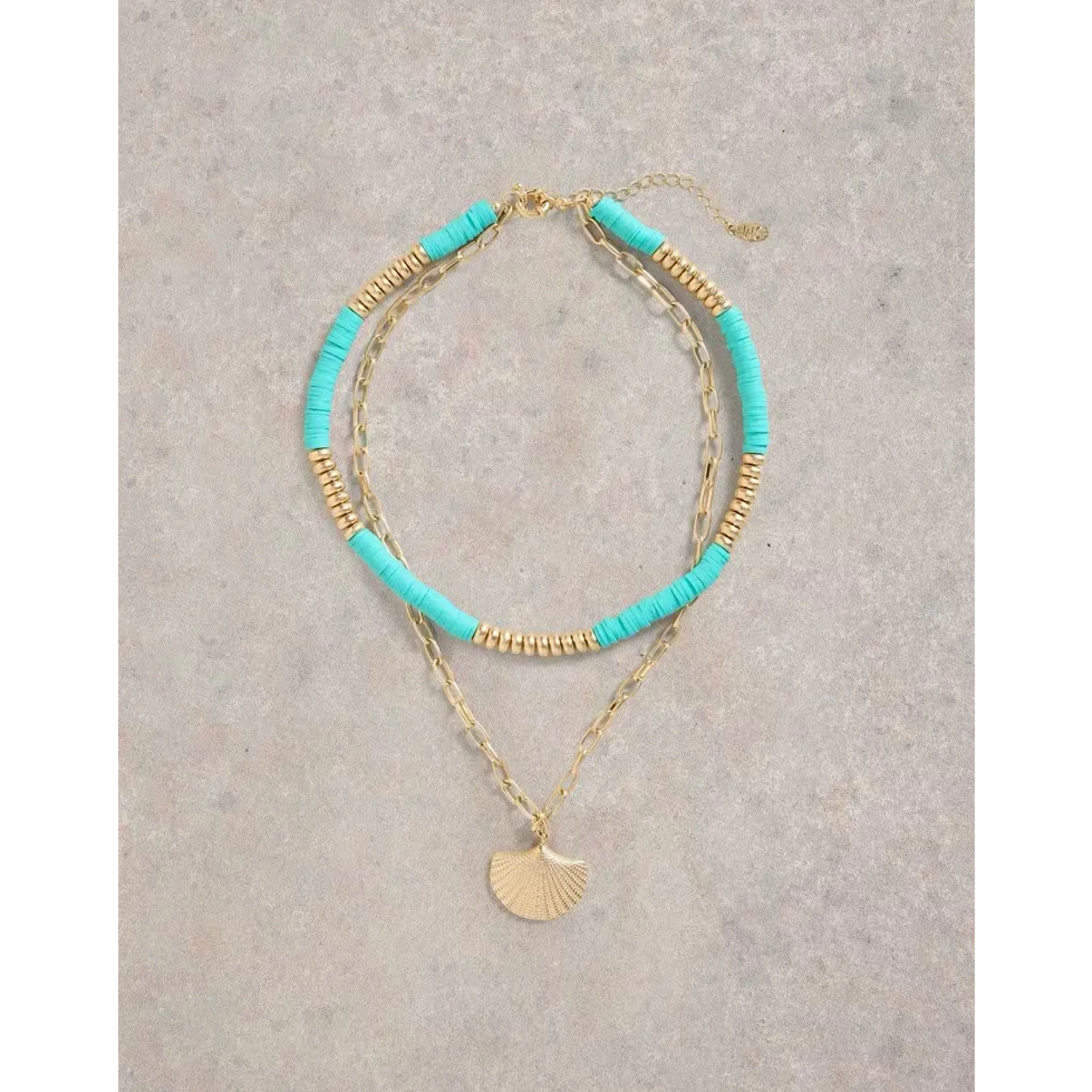 White Stuff Multi Layer Shell Necklace