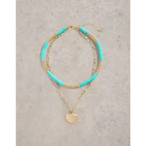 White Stuff Multi Layer Shell Necklace