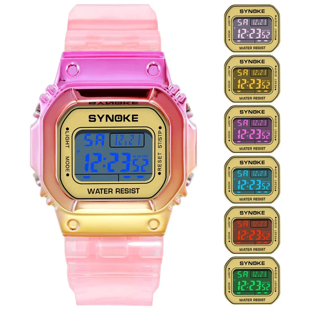 Women's Gradient Color LED Sports Watches