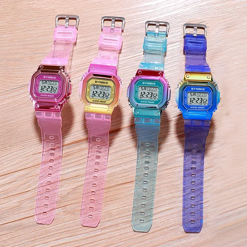 Women's Gradient Color LED Sports Watches