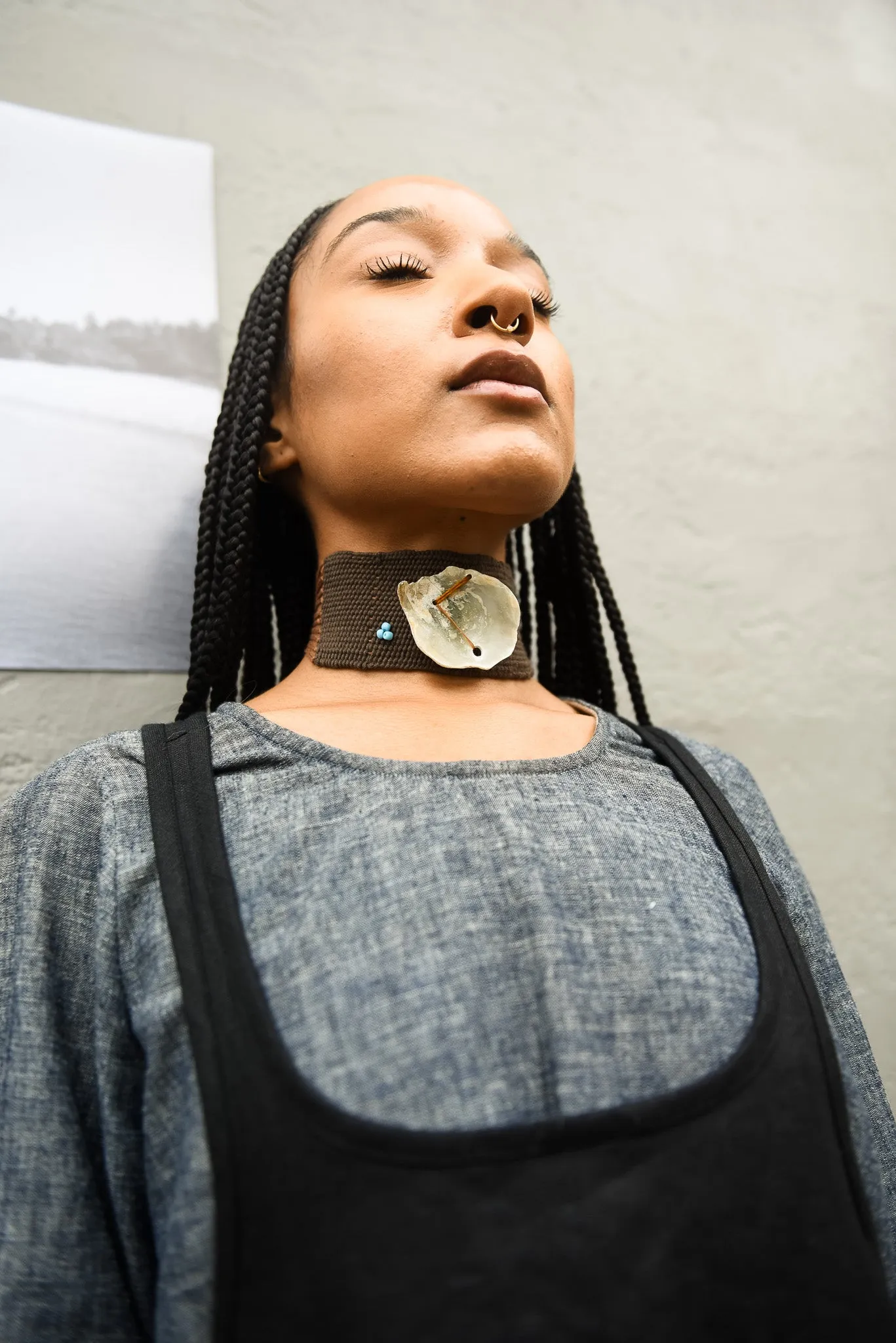Woven Shell Choker (Brown)