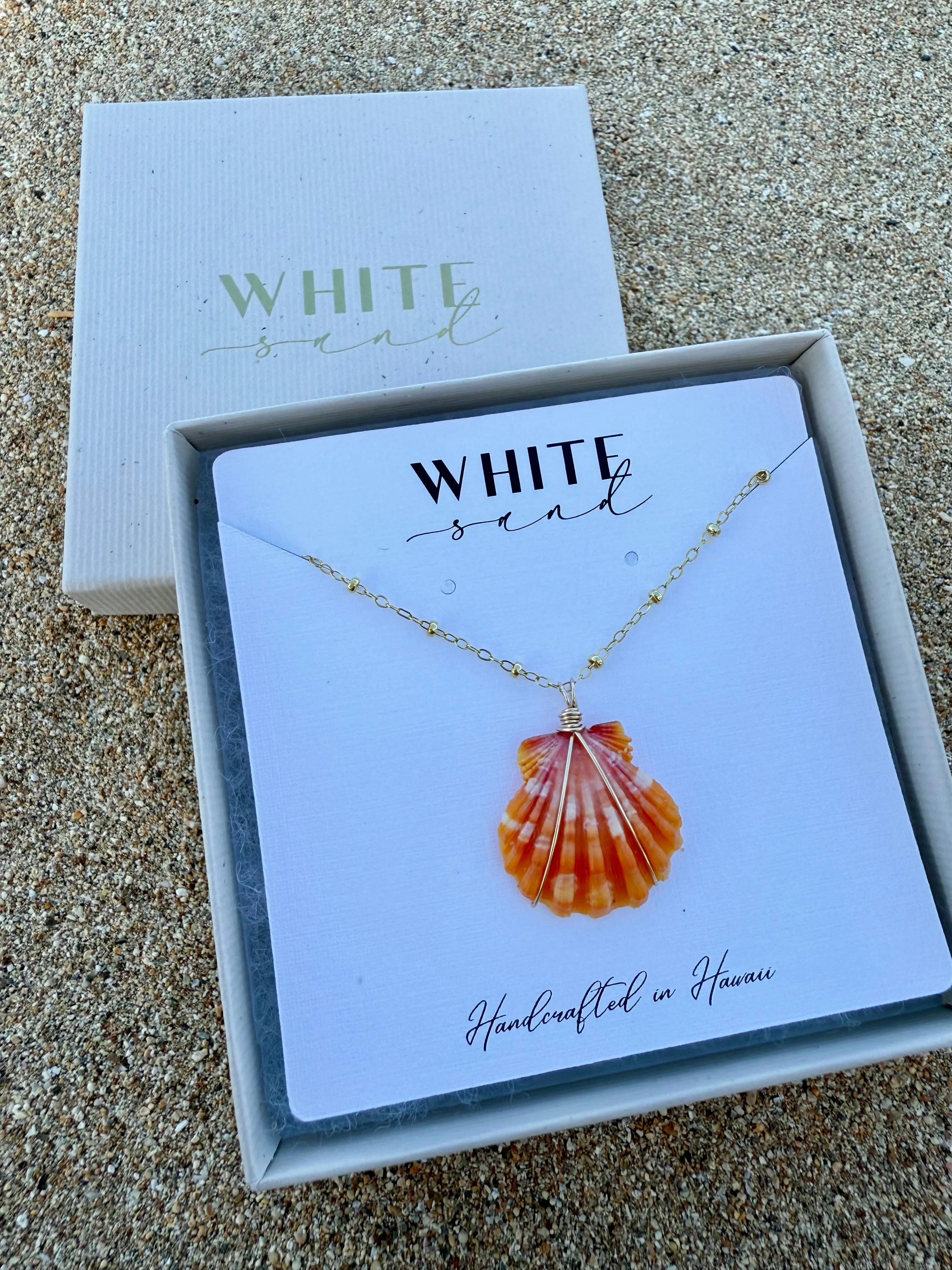Wrapped Sunrise Shell Necklaces