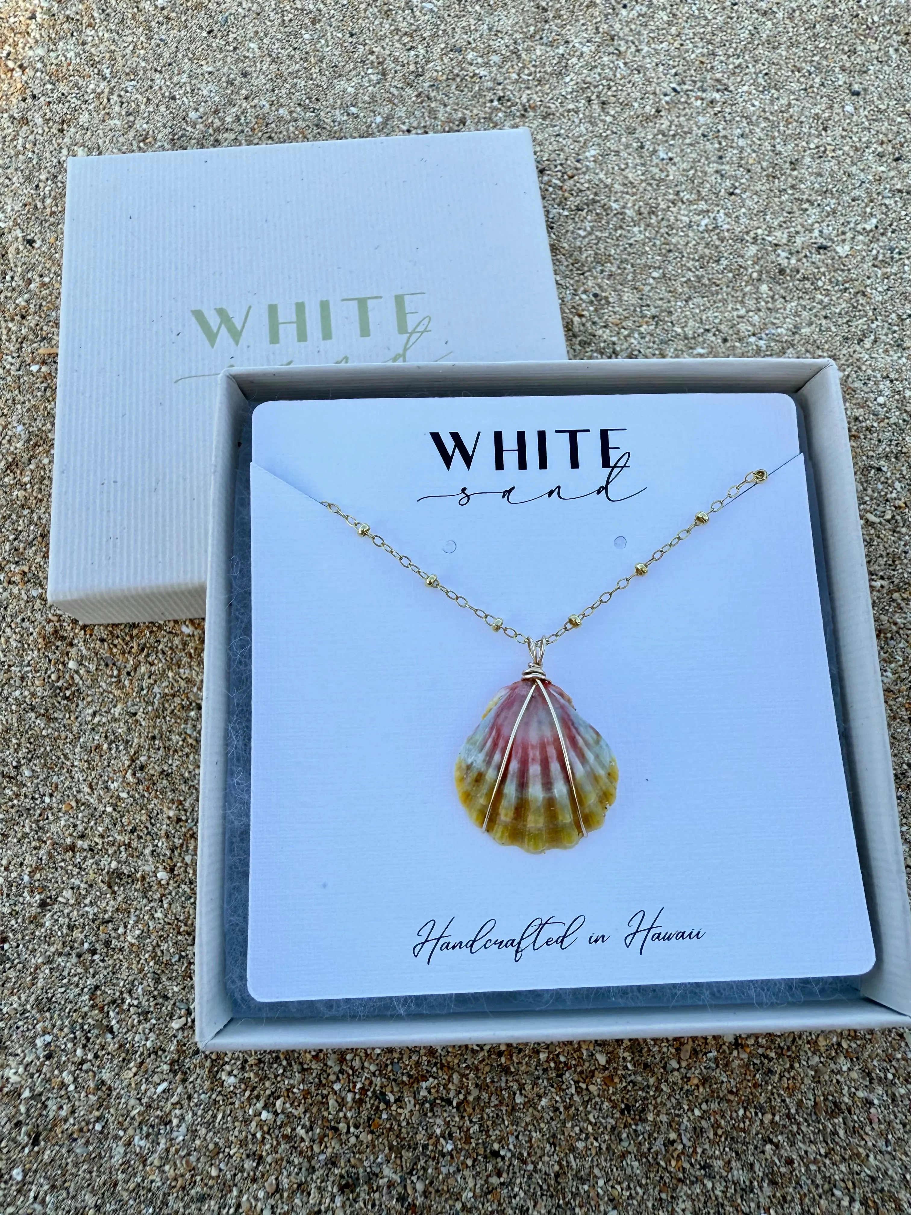 Wrapped Sunrise Shell Necklaces