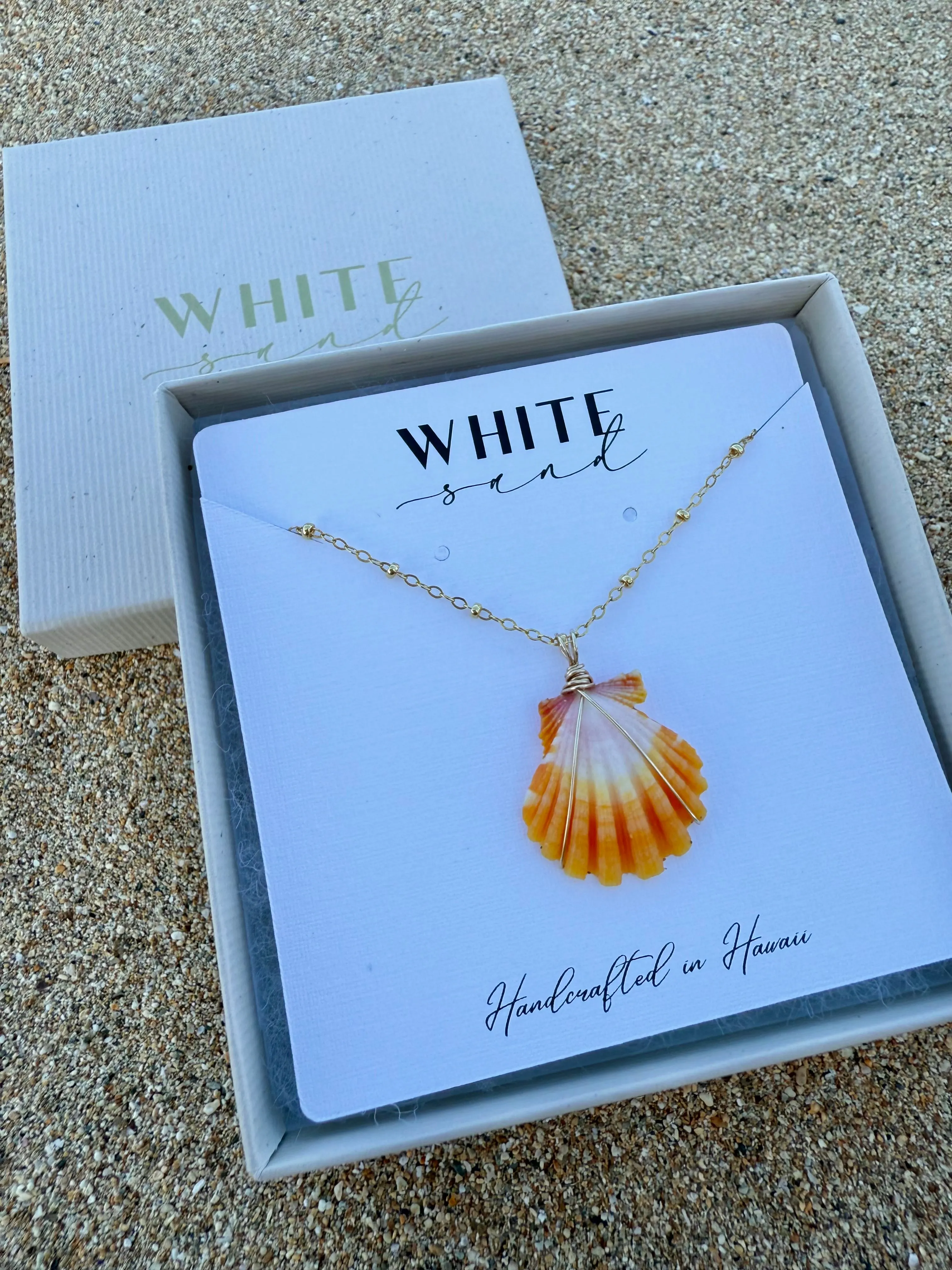 Wrapped Sunrise Shell Necklaces