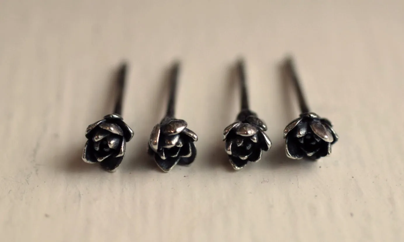 XTiny Succulent Studs -Sterling Silver