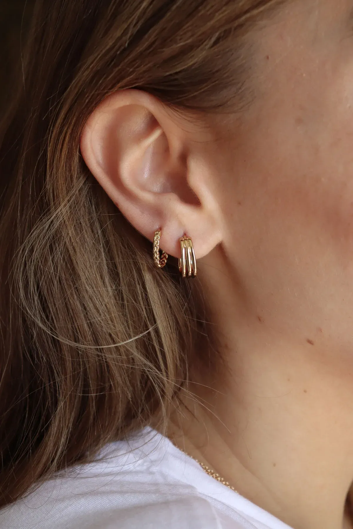 Yago gold hoop earrings