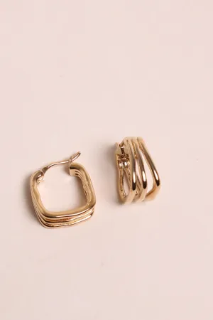 Yago gold hoop earrings