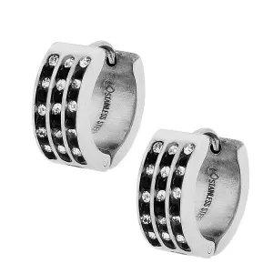 Zebra Hoop Earrings