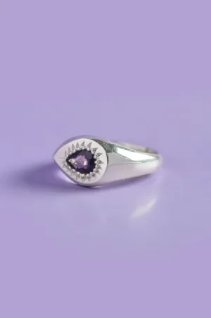 Ziggy Amethyst Silver Signet