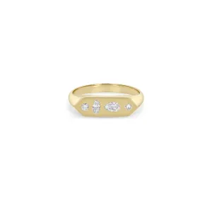 Zoë Chicco 14k Yellow Gold Diamond Mosaic Ring