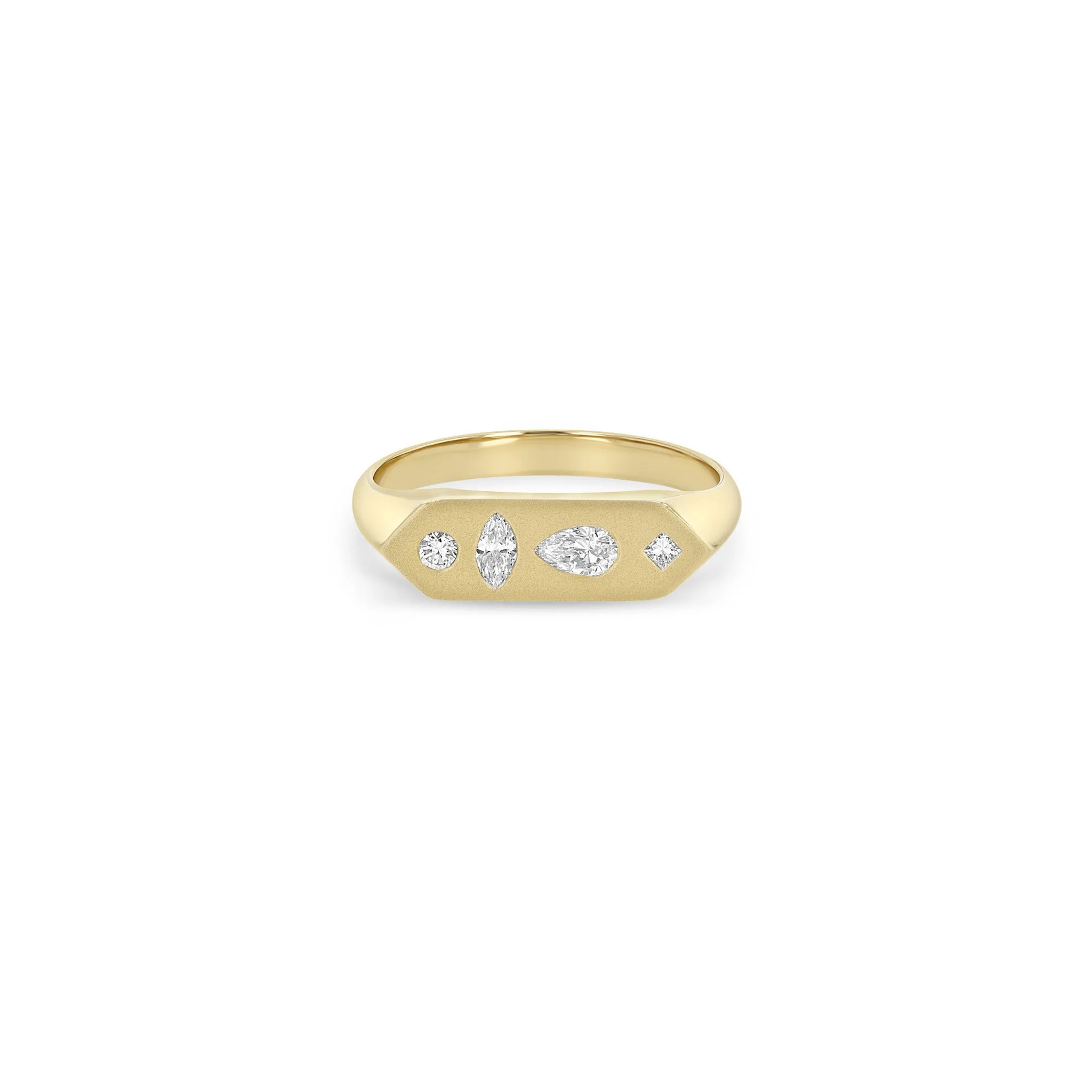 Zoë Chicco 14k Yellow Gold Diamond Mosaic Ring